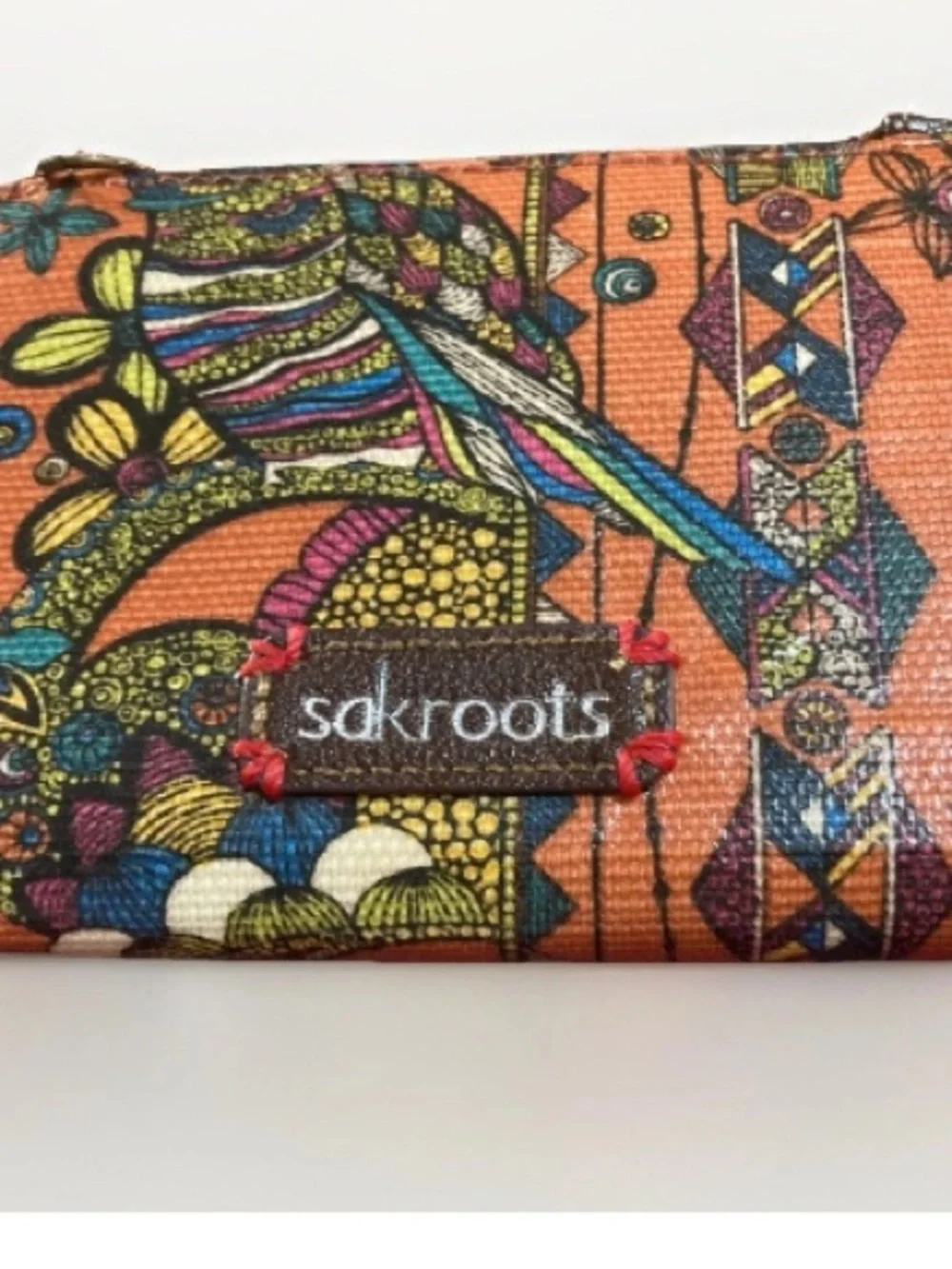 Sakroots Wallet Card Holder Colorful Owl Pattern